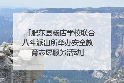 肥东县杨店学校联合八斗派出所举办安全教育志愿服务活动