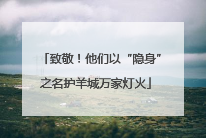 致敬！他们以“隐身”之名护羊城万家灯火