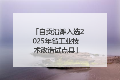 自贡沿滩入选2025年省工业技术改造试点县