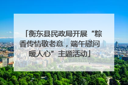 衡东县民政局开展“粽香传情敬老意，端午慰问暖人心”主题活动