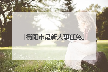 衡阳市最新人事任免