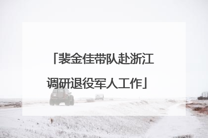 裴金佳带队赴浙江调研退役军人工作