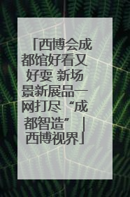 西博会成都馆好看又好耍 新场景新展品一网打尽“成都智造”｜西博视界