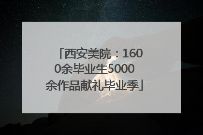 西安美院：1600余毕业生5000余作品献礼毕业季