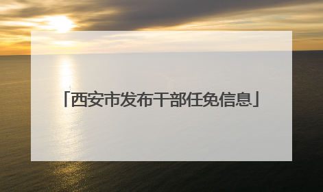 西安市发布干部任免信息