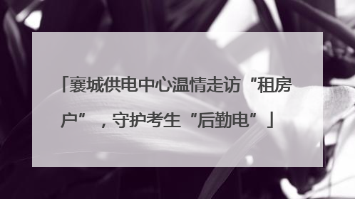 襄城供电中心温情走访“租房户”，守护考生“后勤电”