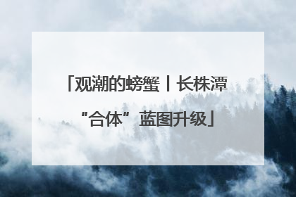 观潮的螃蟹丨长株潭“合体”蓝图升级