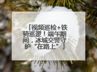 视频巡检+铁骑巡逻！端午期间，冰城交警守护“在路上”