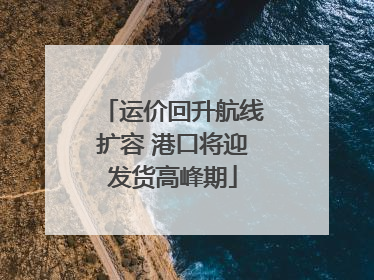 运价回升航线扩容 港口将迎发货高峰期