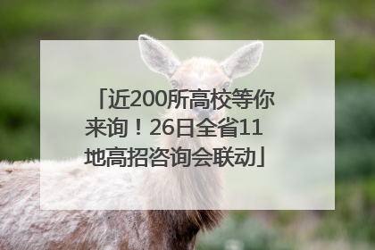 近200所高校等你来询！26日全省11地高招咨询会联动
