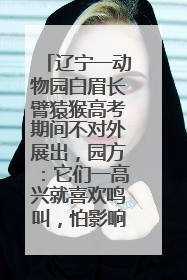 辽宁一动物园白眉长臂猿猴高考期间不对外展出，园方：它们一高兴就喜欢鸣叫，怕影响考试