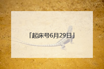 起床号6月29日