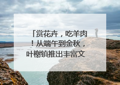 赏花卉，吃羊肉！从端午到金秋，叶榭镇推出丰富文旅活动邀您爽玩