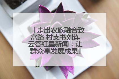 走出农旅融合致富路 村支书刘连云答红星新闻：让群众享发展成果