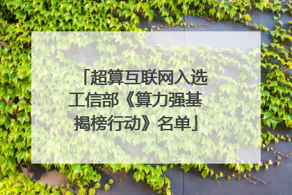 超算互联网入选工信部《算力强基揭榜行动》名单