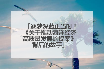 逐梦深蓝正当时！《关于推动海洋经济高质量发展的提案》背后的故事