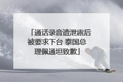 通话录音遭泄露后被要求下台 泰国总理佩通坦致歉