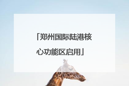 郑州国际陆港核心功能区启用