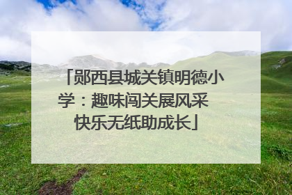 郧西县城关镇明德小学：趣味闯关展风采 快乐无纸助成长