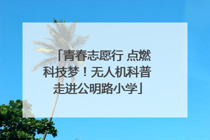 青春志愿行 点燃科技梦！无人机科普走进公明路小学