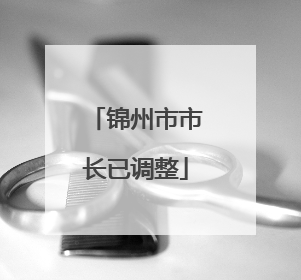 锦州市市长已调整