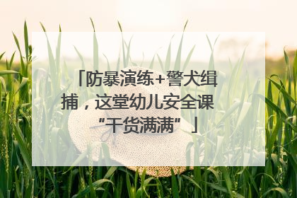 防暴演练+警犬缉捕，这堂幼儿安全课“干货满满”