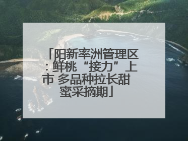 阳新率洲管理区：鲜桃“接力”上市 多品种拉长甜蜜采摘期