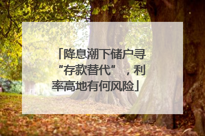 降息潮下储户寻“存款替代”，利率高地有何风险