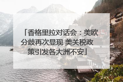 香格里拉对话会：美欧分歧再次显现 美关税政策引发各大洲不安