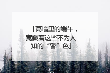 高墙里的端午，竟藏着这些不为人知的“警”色