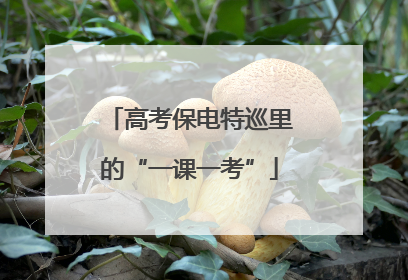 高考保电特巡里的“一课一考”