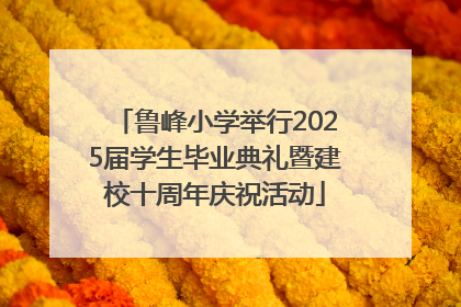 鲁峰小学举行2025届学生毕业典礼暨建校十周年庆祝活动