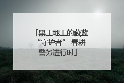 黑土地上的藏蓝“守护者” 春耕警务进行时