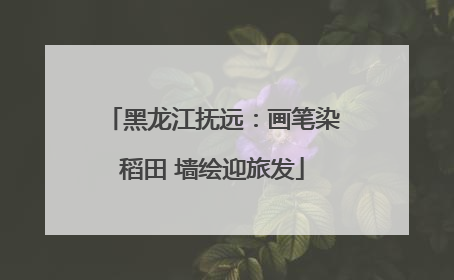 黑龙江抚远：画笔染稻田 墙绘迎旅发