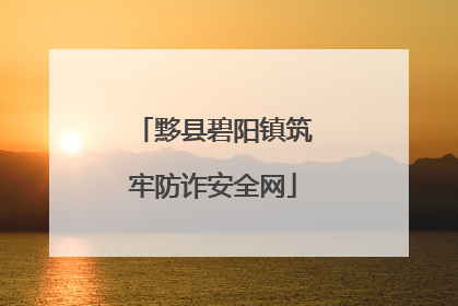 黟县碧阳镇筑牢防诈安全网