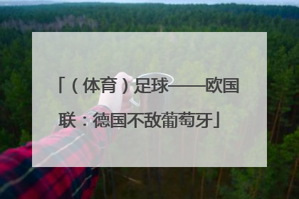 （体育）足球——欧国联：德国不敌葡萄牙