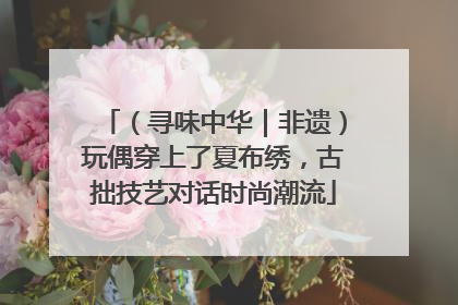 （寻味中华｜非遗）玩偶穿上了夏布绣，古拙技艺对话时尚潮流