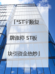 *ST宇顺复牌涨停 ST板块引资金热炒