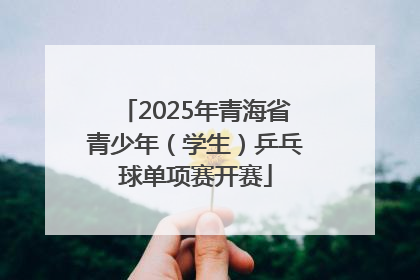 2025年青海省青少年（学生）乒乓球单项赛开赛