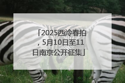 2025西泠春拍，5月10日至11日南京公开征集