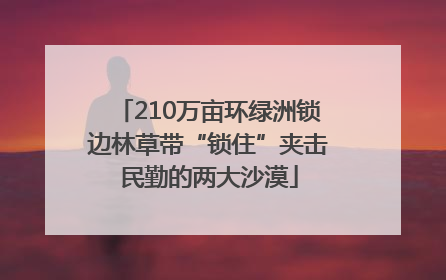 210万亩环绿洲锁边林草带“锁住”夹击民勤的两大沙漠