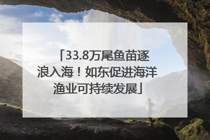 33.8万尾鱼苗逐浪入海！如东促进海洋渔业可持续发展