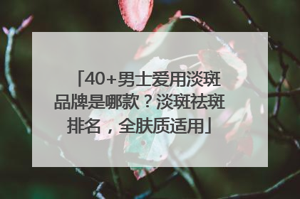 40+男士爱用淡斑品牌是哪款？淡斑祛斑排名，全肤质适用