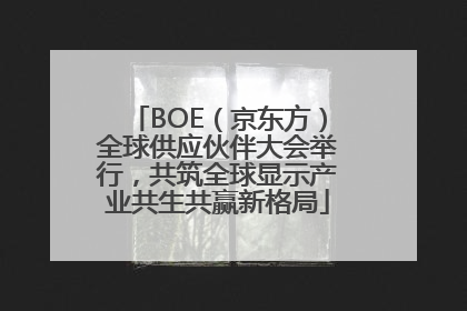 BOE（京东方）全球供应伙伴大会举行，共筑全球显示产业共生共赢新格局